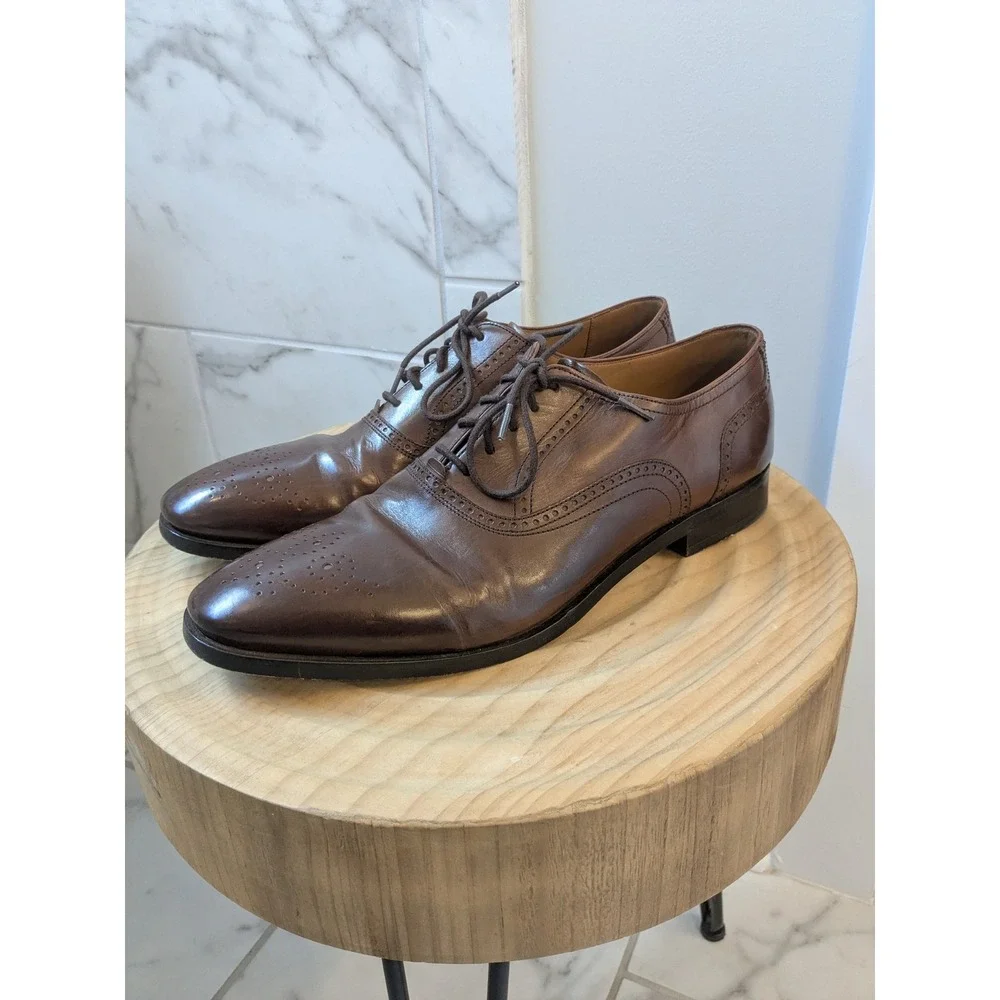 Allen Edmonds Siena Brown Leather‎ Wingtip Oxford Dress Shoes Mens Size 12 D